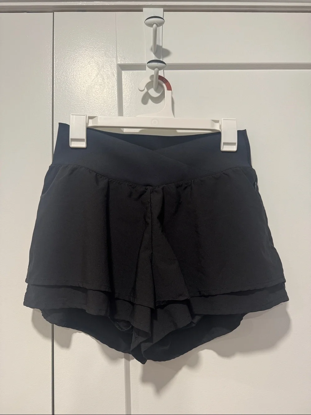 Black Women's Layered Active Shorts